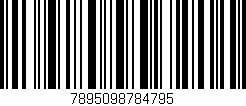 Código de barras (EAN, GTIN, SKU, ISBN): '7895098784795'
