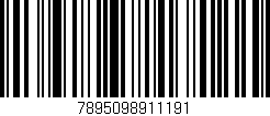 Código de barras (EAN, GTIN, SKU, ISBN): '7895098911191'
