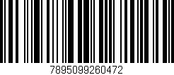 Código de barras (EAN, GTIN, SKU, ISBN): '7895099260472'