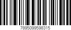 Código de barras (EAN, GTIN, SKU, ISBN): '7895099598315'