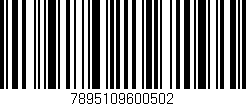 Código de barras (EAN, GTIN, SKU, ISBN): '7895109600502'