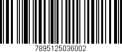 Código de barras (EAN, GTIN, SKU, ISBN): '7895125036002'