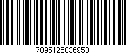 Código de barras (EAN, GTIN, SKU, ISBN): '7895125036958'