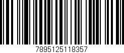 Código de barras (EAN, GTIN, SKU, ISBN): '7895125118357'