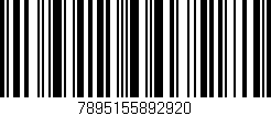 Código de barras (EAN, GTIN, SKU, ISBN): '7895155892920'