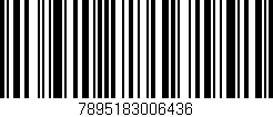 Código de barras (EAN, GTIN, SKU, ISBN): '7895183006436'