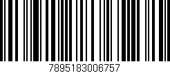 Código de barras (EAN, GTIN, SKU, ISBN): '7895183006757'