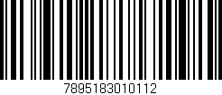 Código de barras (EAN, GTIN, SKU, ISBN): '7895183010112'