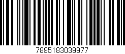 Código de barras (EAN, GTIN, SKU, ISBN): '7895183039977'