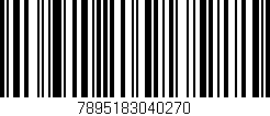 Código de barras (EAN, GTIN, SKU, ISBN): '7895183040270'