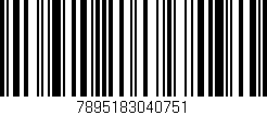 Código de barras (EAN, GTIN, SKU, ISBN): '7895183040751'
