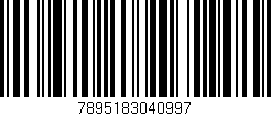 Código de barras (EAN, GTIN, SKU, ISBN): '7895183040997'