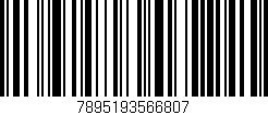 Código de barras (EAN, GTIN, SKU, ISBN): '7895193566807'