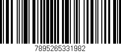 Código de barras (EAN, GTIN, SKU, ISBN): '7895265331982'