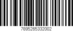 Código de barras (EAN, GTIN, SKU, ISBN): '7895265332002'