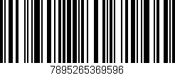 Código de barras (EAN, GTIN, SKU, ISBN): '7895265369596'