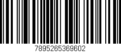 Código de barras (EAN, GTIN, SKU, ISBN): '7895265369602'