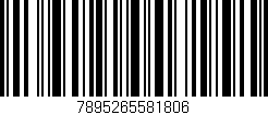 Código de barras (EAN, GTIN, SKU, ISBN): '7895265581806'
