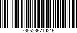 Código de barras (EAN, GTIN, SKU, ISBN): '7895265719315'