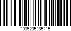 Código de barras (EAN, GTIN, SKU, ISBN): '7895265865715'