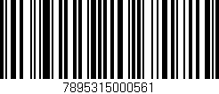Código de barras (EAN, GTIN, SKU, ISBN): '7895315000561'