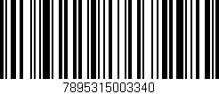 Código de barras (EAN, GTIN, SKU, ISBN): '7895315003340'