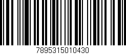 Código de barras (EAN, GTIN, SKU, ISBN): '7895315010430'