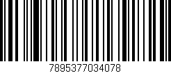 Código de barras (EAN, GTIN, SKU, ISBN): '7895377034078'