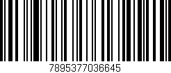 Código de barras (EAN, GTIN, SKU, ISBN): '7895377036645'