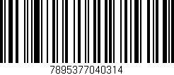Código de barras (EAN, GTIN, SKU, ISBN): '7895377040314'