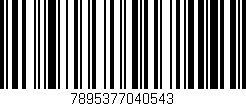 Código de barras (EAN, GTIN, SKU, ISBN): '7895377040543'