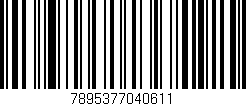 Código de barras (EAN, GTIN, SKU, ISBN): '7895377040611'