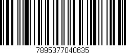 Código de barras (EAN, GTIN, SKU, ISBN): '7895377040635'