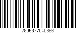 Código de barras (EAN, GTIN, SKU, ISBN): '7895377040666'
