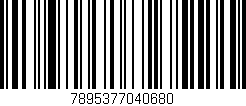 Código de barras (EAN, GTIN, SKU, ISBN): '7895377040680'