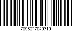 Código de barras (EAN, GTIN, SKU, ISBN): '7895377040710'