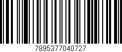 Código de barras (EAN, GTIN, SKU, ISBN): '7895377040727'