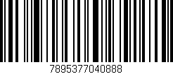 Código de barras (EAN, GTIN, SKU, ISBN): '7895377040888'