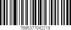 Código de barras (EAN, GTIN, SKU, ISBN): '7895377042219'