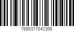 Código de barras (EAN, GTIN, SKU, ISBN): '7895377042356'