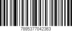Código de barras (EAN, GTIN, SKU, ISBN): '7895377042363'