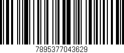 Código de barras (EAN, GTIN, SKU, ISBN): '7895377043629'