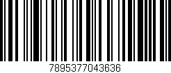 Código de barras (EAN, GTIN, SKU, ISBN): '7895377043636'