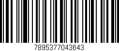 Código de barras (EAN, GTIN, SKU, ISBN): '7895377043643'