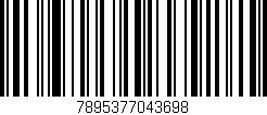 Código de barras (EAN, GTIN, SKU, ISBN): '7895377043698'