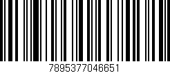 Código de barras (EAN, GTIN, SKU, ISBN): '7895377046651'
