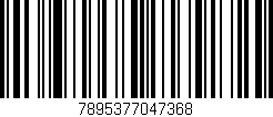 Código de barras (EAN, GTIN, SKU, ISBN): '7895377047368'