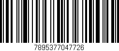 Código de barras (EAN, GTIN, SKU, ISBN): '7895377047726'