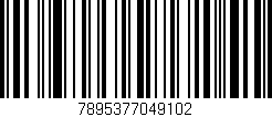 Código de barras (EAN, GTIN, SKU, ISBN): '7895377049102'