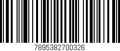 Código de barras (EAN, GTIN, SKU, ISBN): '7895382700326'